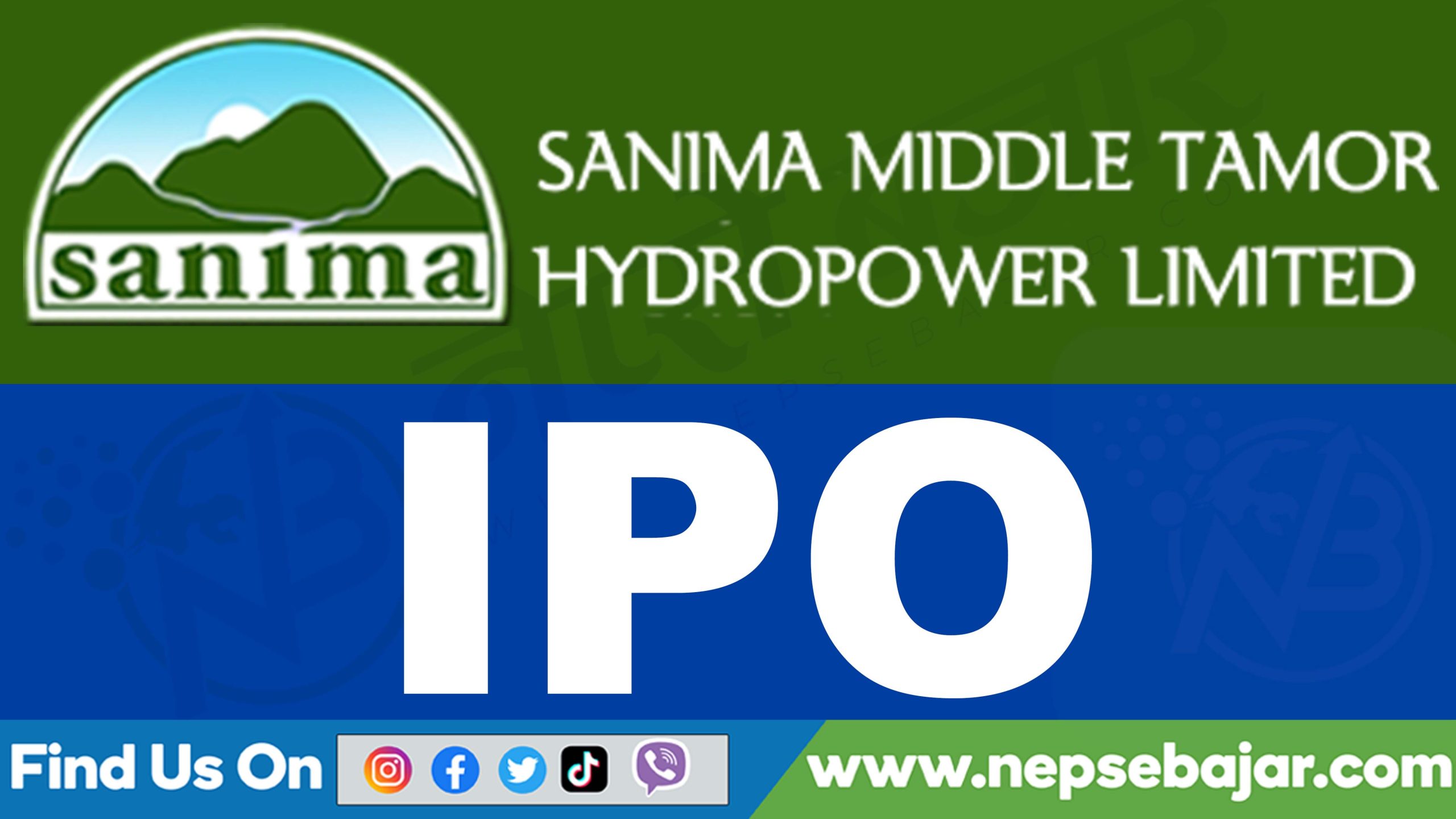 Sanima Middle Tamor Hydropower Will Issue an IPO from Tomorrow .