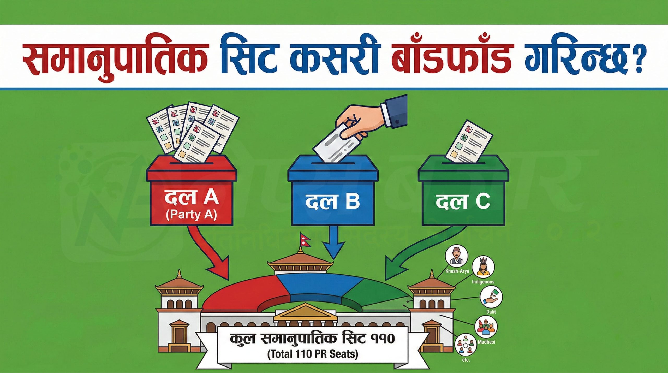 समानुपातिक सिट कसरी बाँडफाँड गरिन्छ?