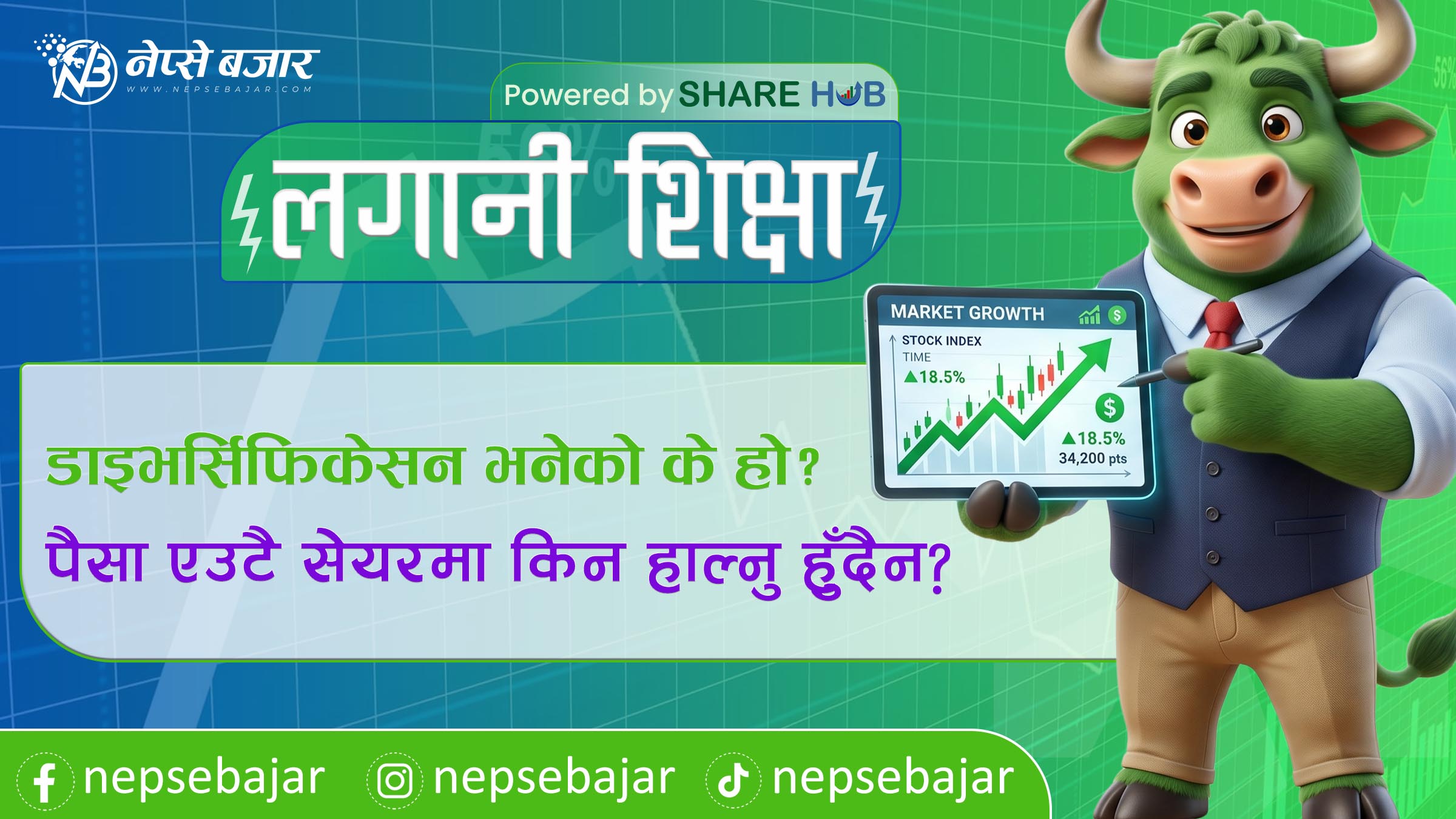 लगानी शिक्षा : डाइभर्सिफिकेसन भनेको के हो ? किन सबै पैसा एउटै सेयरमा हाल्नु हुँदैन ?
