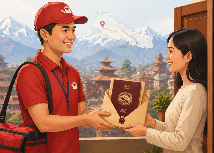 सुरु भयो घरदैलोमै राहदानी वितरण सेवा , हुलाक प्रयोग गरि डेलिभरी गरिदै।